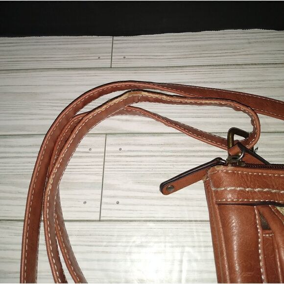 BOC Born Concept Faux Leather Shoulder Purse Handbag in Brown & Beige - Picture 8 of 10